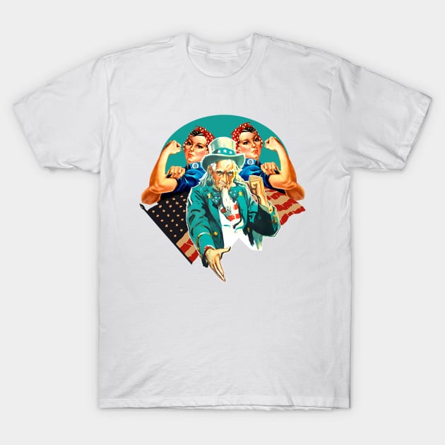 4th of July Patriot T-Shirt by Marccelus